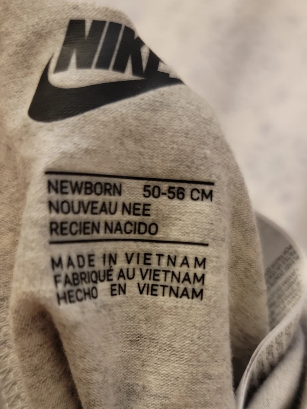 Nike Black Hooded One-Piece And Light Gray Leggings Newborn